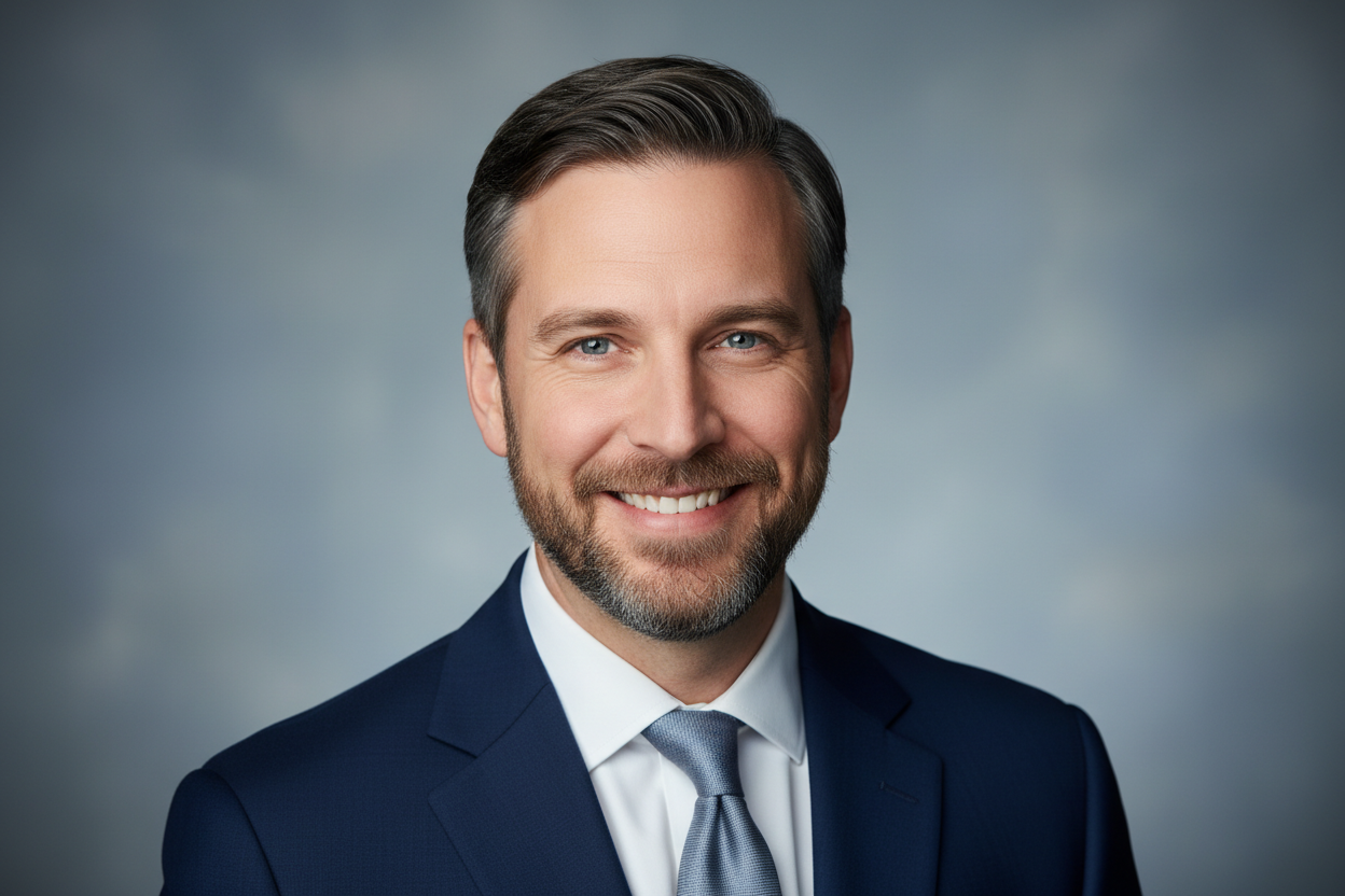 man looking at camera